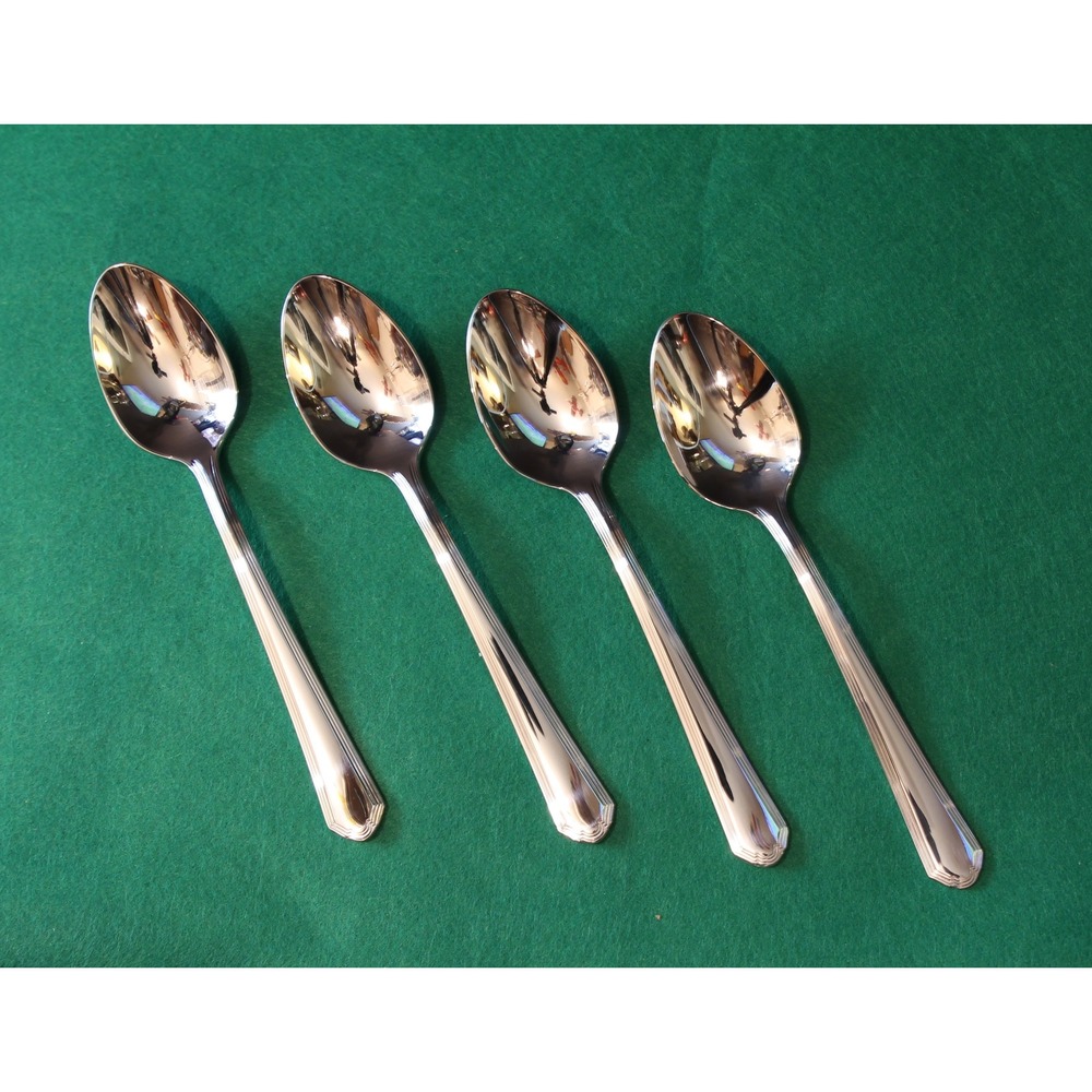 Lenox Archway Soup Spoons 18/10 Stainless Steel 7 1/4" Set of 4 New Old Stock P
